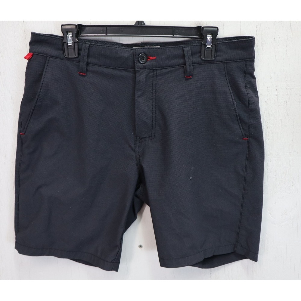 Mens Halsey Zipper Pocket Shorts Size 33 Nylon Stretch Blue Red